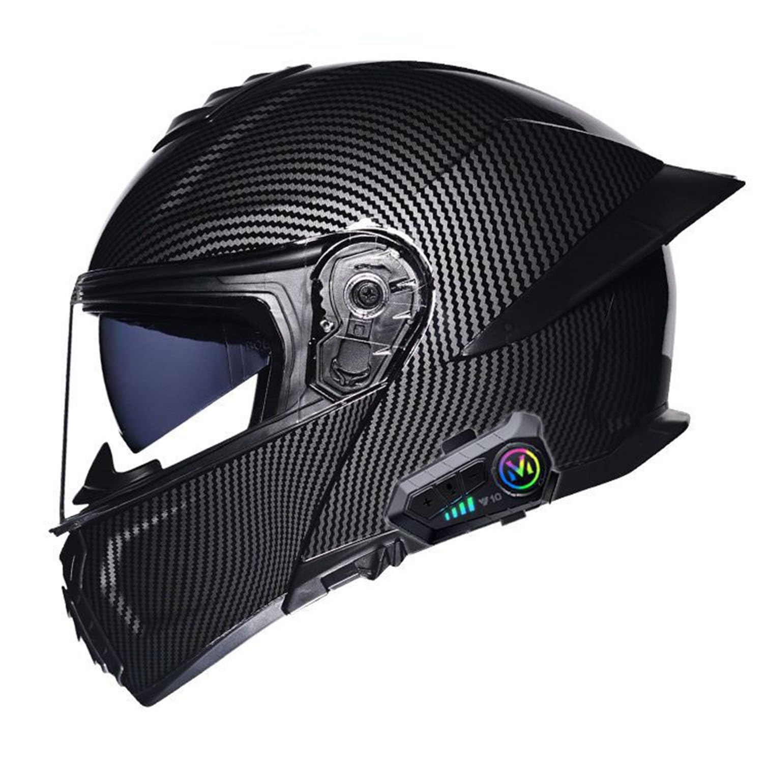 Bluetooth Motorradhelm ECE-geprüfter Klapphelm Modulare Helm Erwachsene Damen und Herren mit Doppelvisier, Lautsprechermikrofon Geräuschunterdrückung Multifunktional Bluetooth 2,XL(61~62CM) von LPXPLP