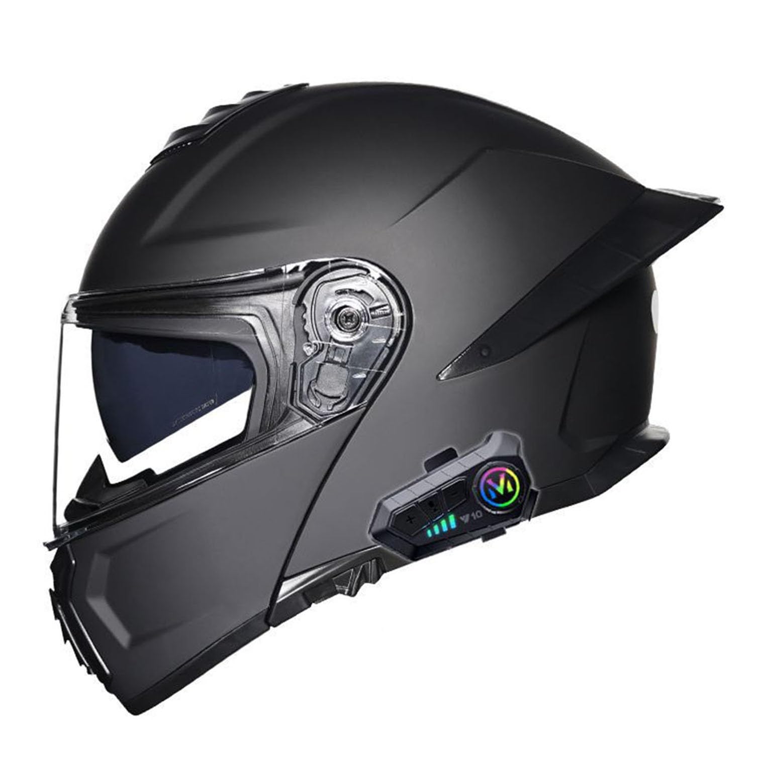 Bluetooth Motorradhelm ECE-geprüfter Klapphelm Modulare Helm Erwachsene Damen und Herren mit Doppelvisier, Lautsprechermikrofon Geräuschunterdrückung Multifunktional Bluetooth 6,3XL(65~66CM) von LPXPLP