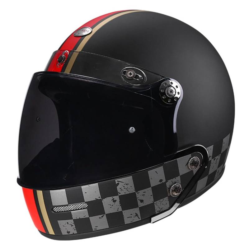 Halbschalenhelm Halbhelme Motorradhelm ECEDOT Genehmigt Kombinationshelm 3/4 Motorrad Helm Halbschale Roller-Helm Scooter-Helm Jet-Helm Retro Für Erwachsene Herren Damen 17,XXL:63-64CM von LPXPLP