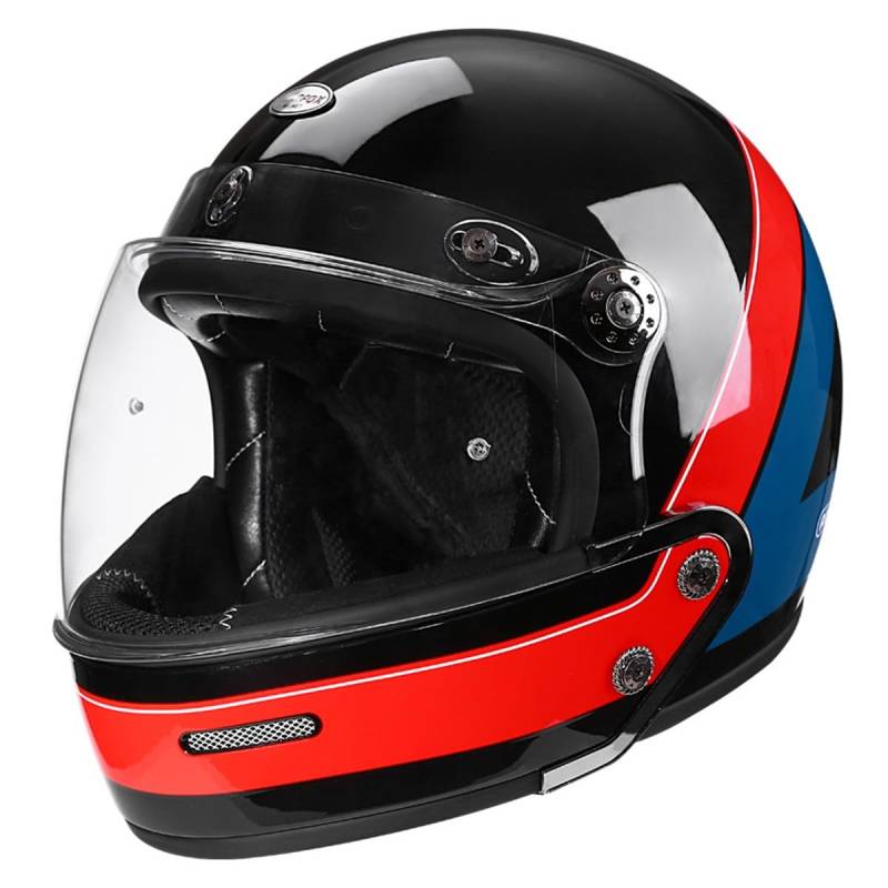 Halbschalenhelm Halbhelme Motorradhelm ECEDOT Genehmigt Kombinationshelm 3/4 Motorrad Helm Halbschale Roller-Helm Scooter-Helm Jet-Helm Retro Für Erwachsene Herren Damen 2,L:59-60CM von LPXPLP