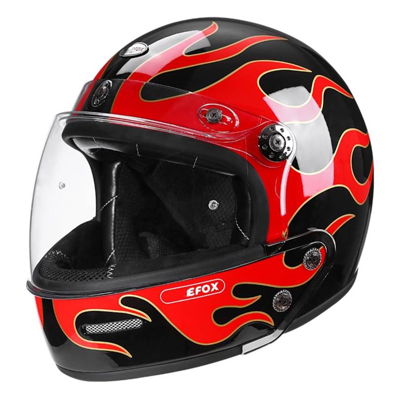 Halbschalenhelm Halbhelme Motorradhelm ECEDOT Genehmigt Kombinationshelm 3/4 Motorrad Helm Halbschale Roller-Helm Scooter-Helm Jet-Helm Retro Für Erwachsene Herren Damen 20,XL:61-62CM von LPXPLP