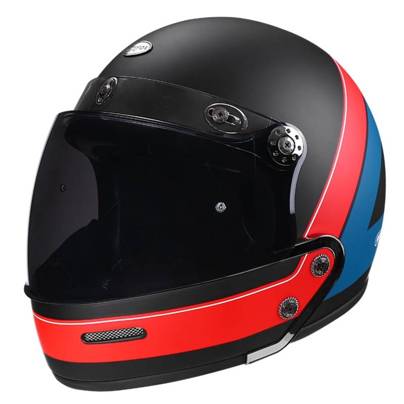 Halbschalenhelm Halbhelme Motorradhelm ECEDOT Genehmigt Kombinationshelm 3/4 Motorrad Helm Halbschale Roller-Helm Scooter-Helm Jet-Helm Retro Für Erwachsene Herren Damen 3,L:59-60CM von LPXPLP