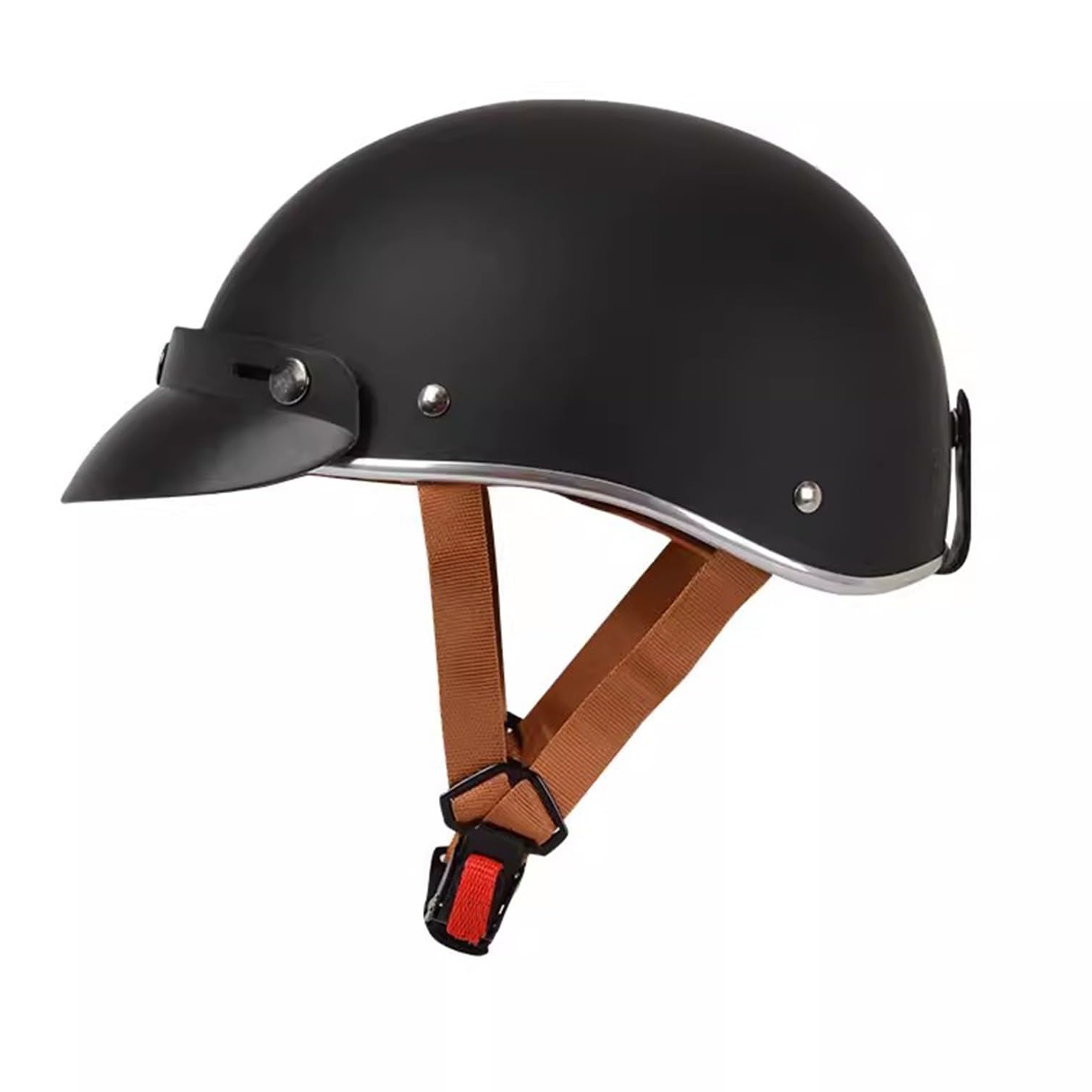 Halbschalenhelm Mit ECE-Zulassung Baseball Cap Vintage Motorradhelm Cruiser Chopper Scooter Helm Herren Jethelme Retro Motorrad Halbhelm Damen Mofa Helm Braincap 2,L von LPXPLP