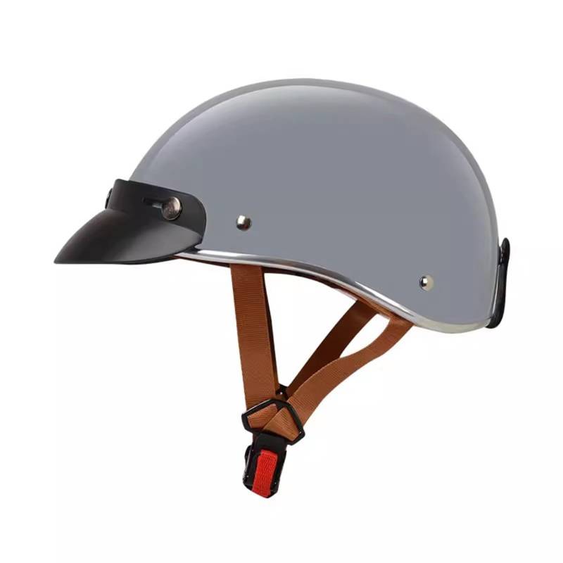 Halbschalenhelm Mit ECE-Zulassung Baseball Cap Vintage Motorradhelm Cruiser Chopper Scooter Helm Herren Jethelme Retro Motorrad Halbhelm Damen Mofa Helm Braincap 4,S von LPXPLP