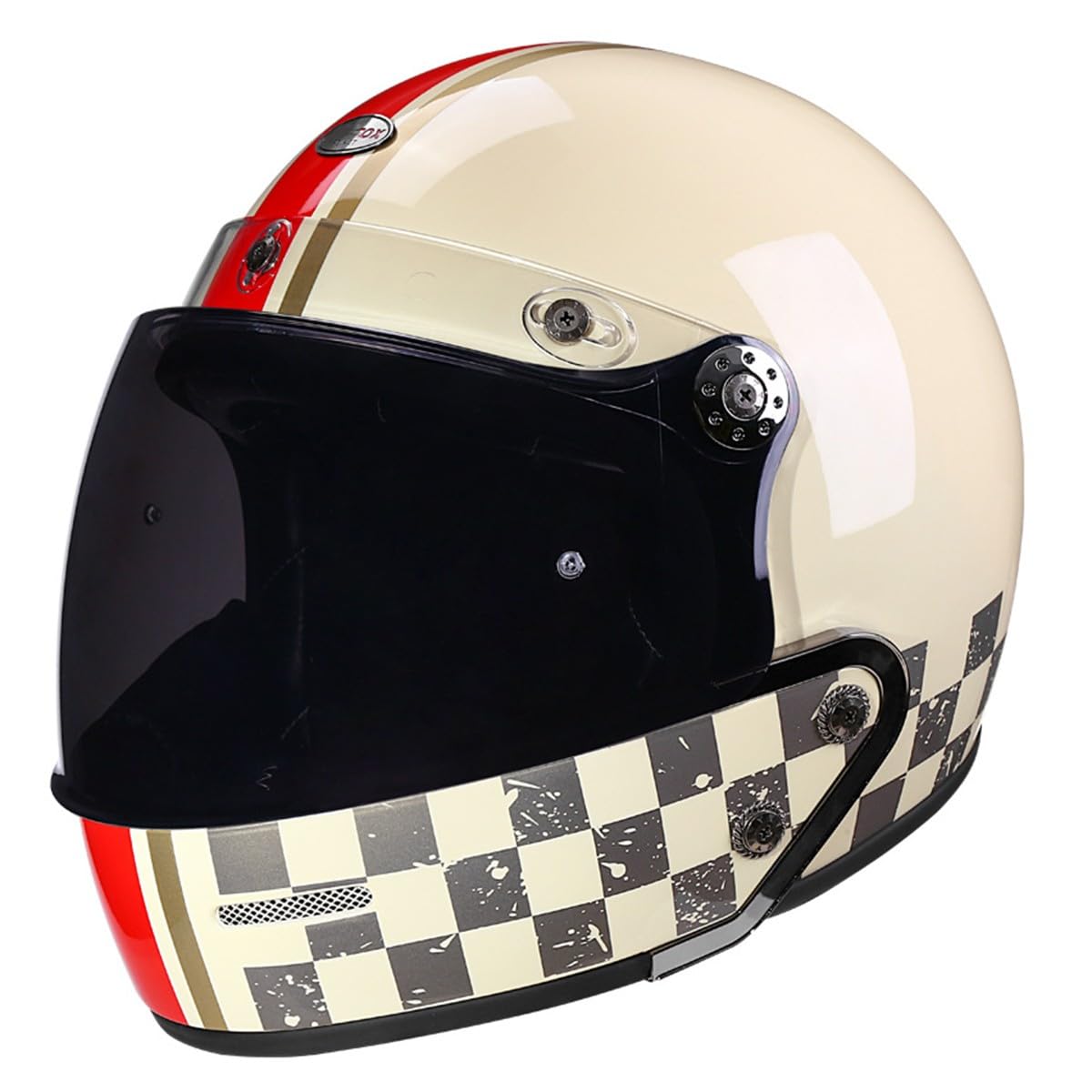 Jet-Helm Halbschalenhelm Herren Retro Motorrad Halbhelm Mit ECEDOT Zulassung 3/4 Kombinationshelm Halbschale Roller-Helm Cruiser Scooter Helm Halbhelme Motorradhelm 4,M:57-58CM von LPXPLP