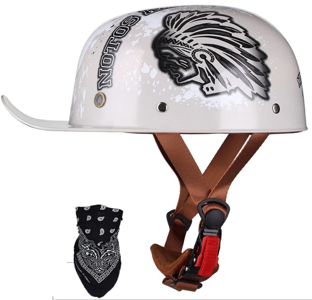 Jethelm Mit Niedrigem Profil, Schwarz – Retro-Halbhelm, ECE-Geprüft, Halb offener Motorradhelm ​Für Männer Und Frauen, Deutscher Stil, Vintage-Mopedhelm Für Erwachsene 3,L von LPXPLP