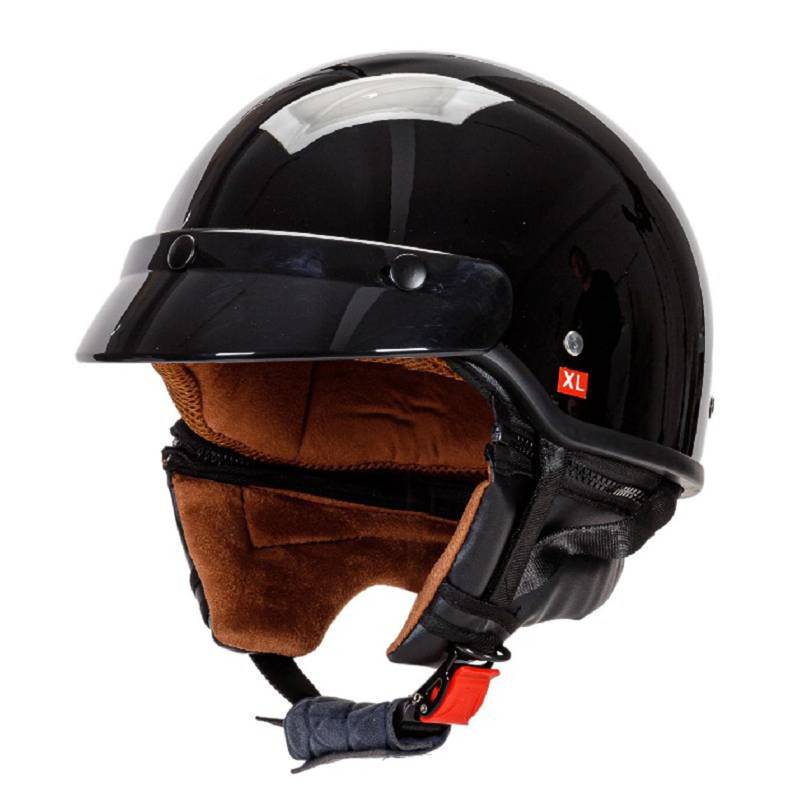 Jethelm Motorradhelm Rollerhelm Halbschalenhelm Vintage Rollerhelm Mit ECE-Zertifizierung Halbschale Jethelme Brain-Cap Helm Für Männer Frauen Cruiser Scooter C,L von LPXPLP