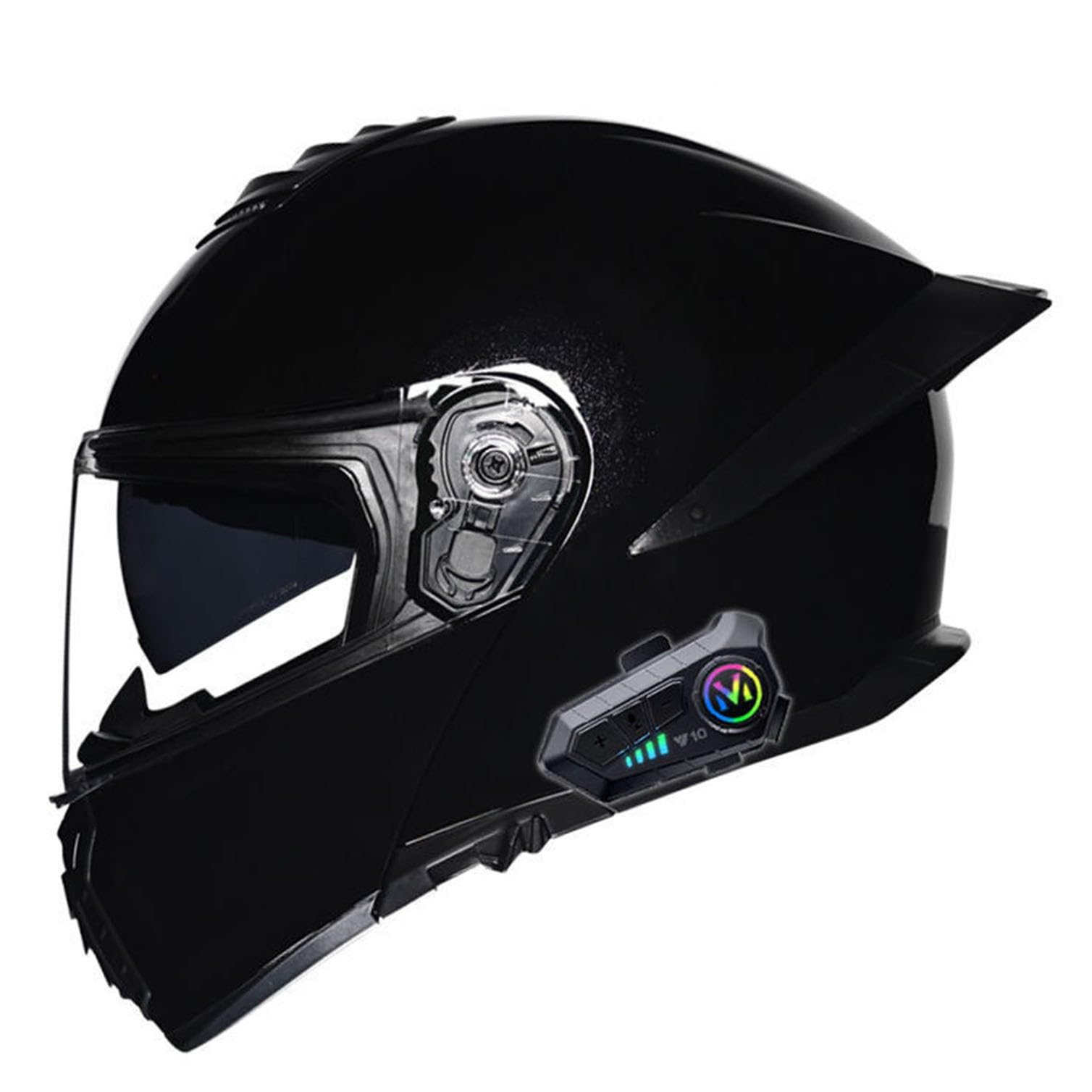 Klapphelm mit Bluetooth Motorradhelm Herren, ECE Zertifiziert Sturzhelm, Integriert Motorradhelm, mit Doppelvisier Mikrofon Motorrad Helm für Erwachsene Damen Modularer Helm 6,M(57~58CM) von LPXPLP