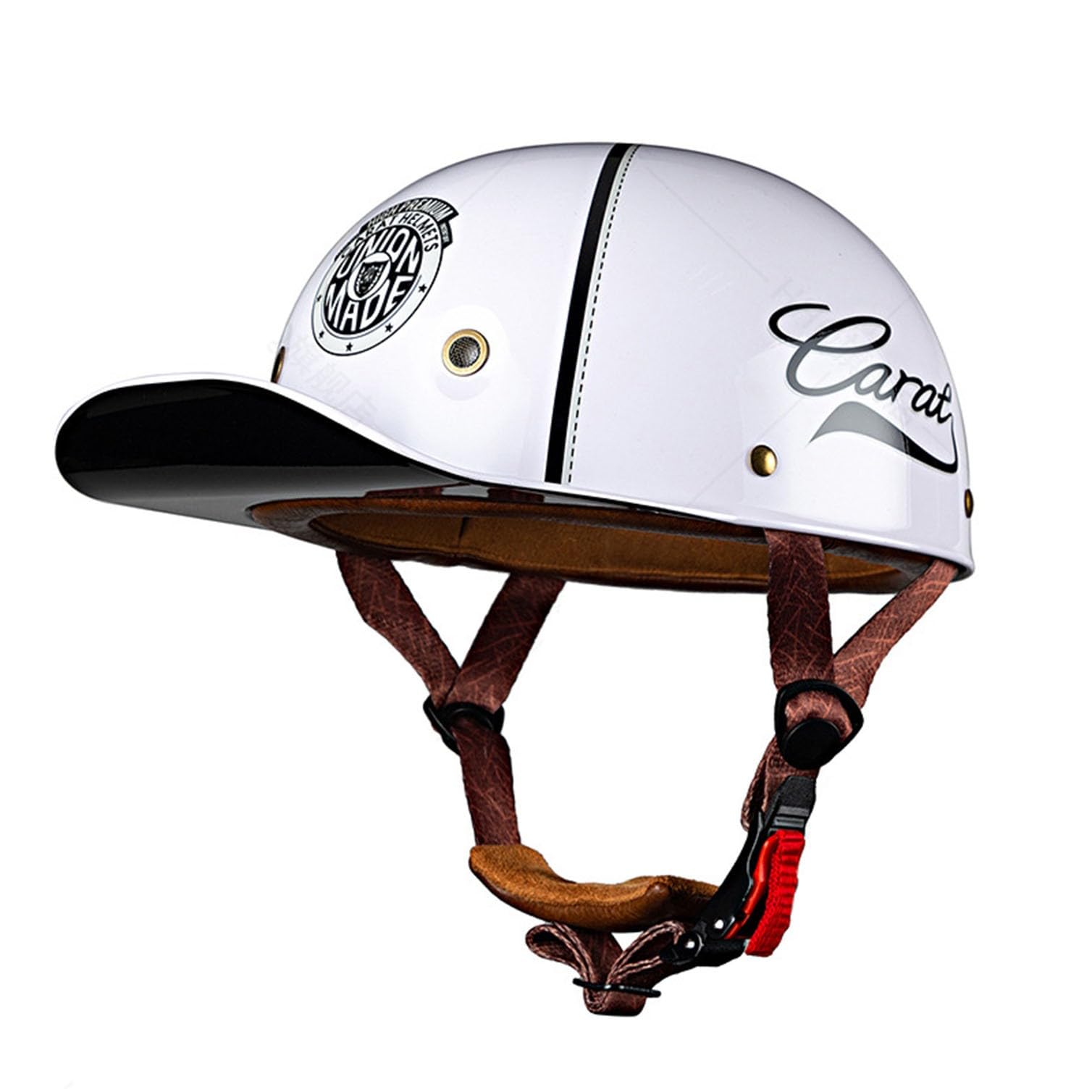 Motorrad Halbschalen Halbhelm Halbschalenhelm Baseballmütze-Helm Baseball Cap Motorradhelm Mit ECE-Zulassung Cruiser Chopper Scooter Helm Für Bike Cruiser Chopper Moped Scooter G,L von LPXPLP