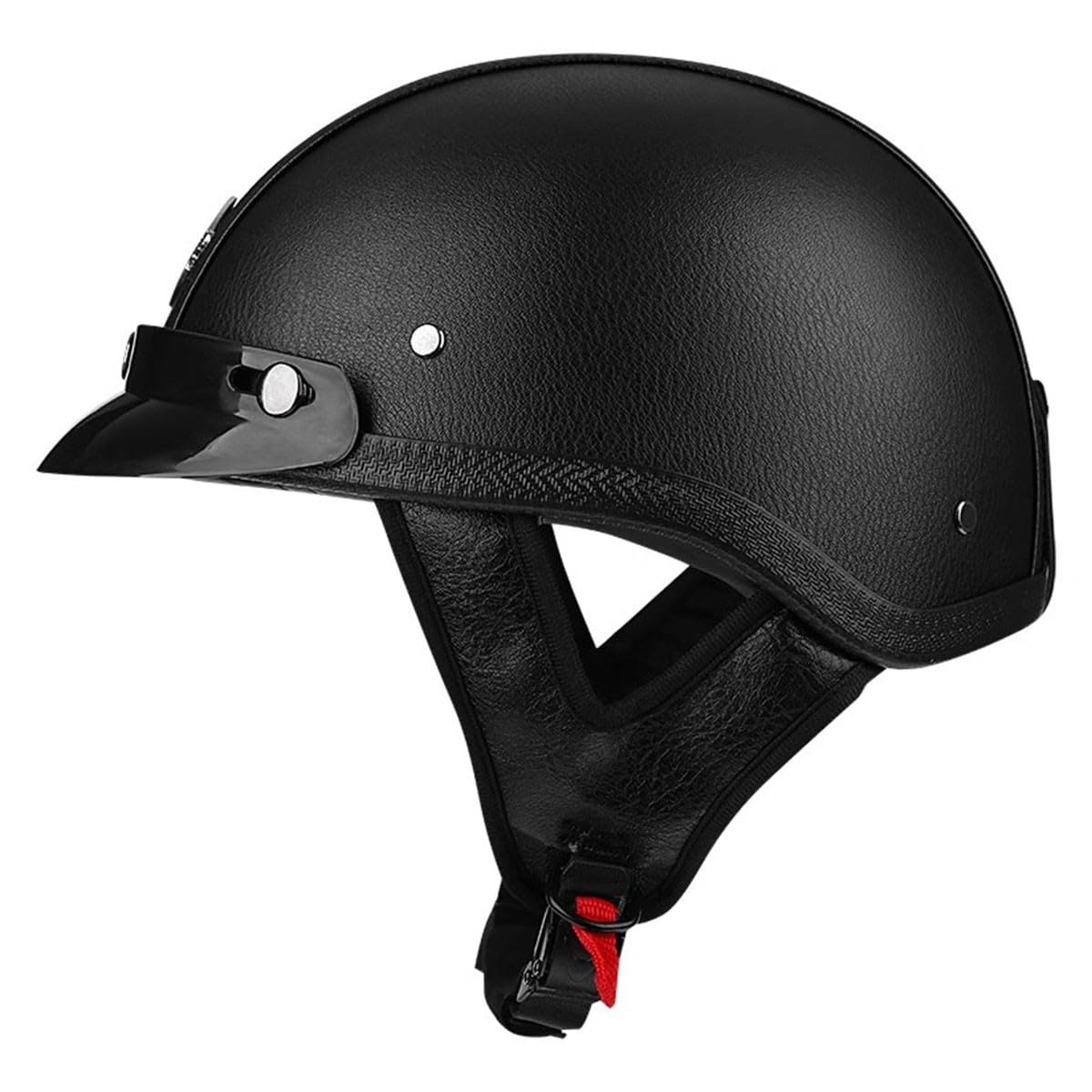 Motorradhelm Halbschalenhelm ECEDOT Zulassung Baseball-Cap Motorrad Halbhelme Jethelm Mit Quick Release Buckle Halbschale Roller-Helm Für Bike Cruiser Moped Scooter 1,L:59-60CM von LPXPLP