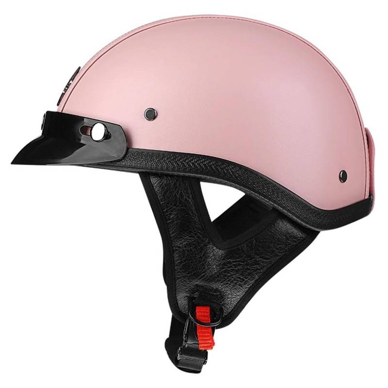 Motorradhelm Halbschalenhelm ECEDOT Zulassung Baseball-Cap Motorrad Halbhelme Jethelm Mit Quick Release Buckle Halbschale Roller-Helm Für Bike Cruiser Moped Scooter 5,L:59-60CM von LPXPLP