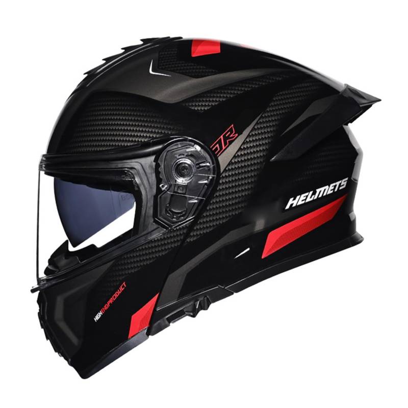 Motorradhelm Modularer Klapphelm mit Doppelter Sonnenblende, Unisex Integralhelm ECE Zulassung, Scooter Motocross für Erwachsene Männer Frauen F,XL von LPXPLP