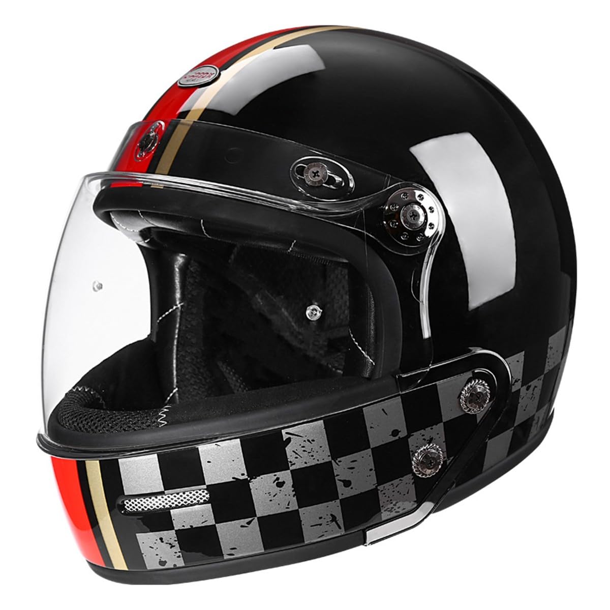 Offener Helm Motorradhelm ECEDOT-Zulassung Vintage Stil Jethelm 3/4 Kombinationshelm Rollerhelm Für Herren Damen Mit Visier Halbschalenhelm Für Scooter Cruiser Motorrad 3,L:59-60CM von LPXPLP