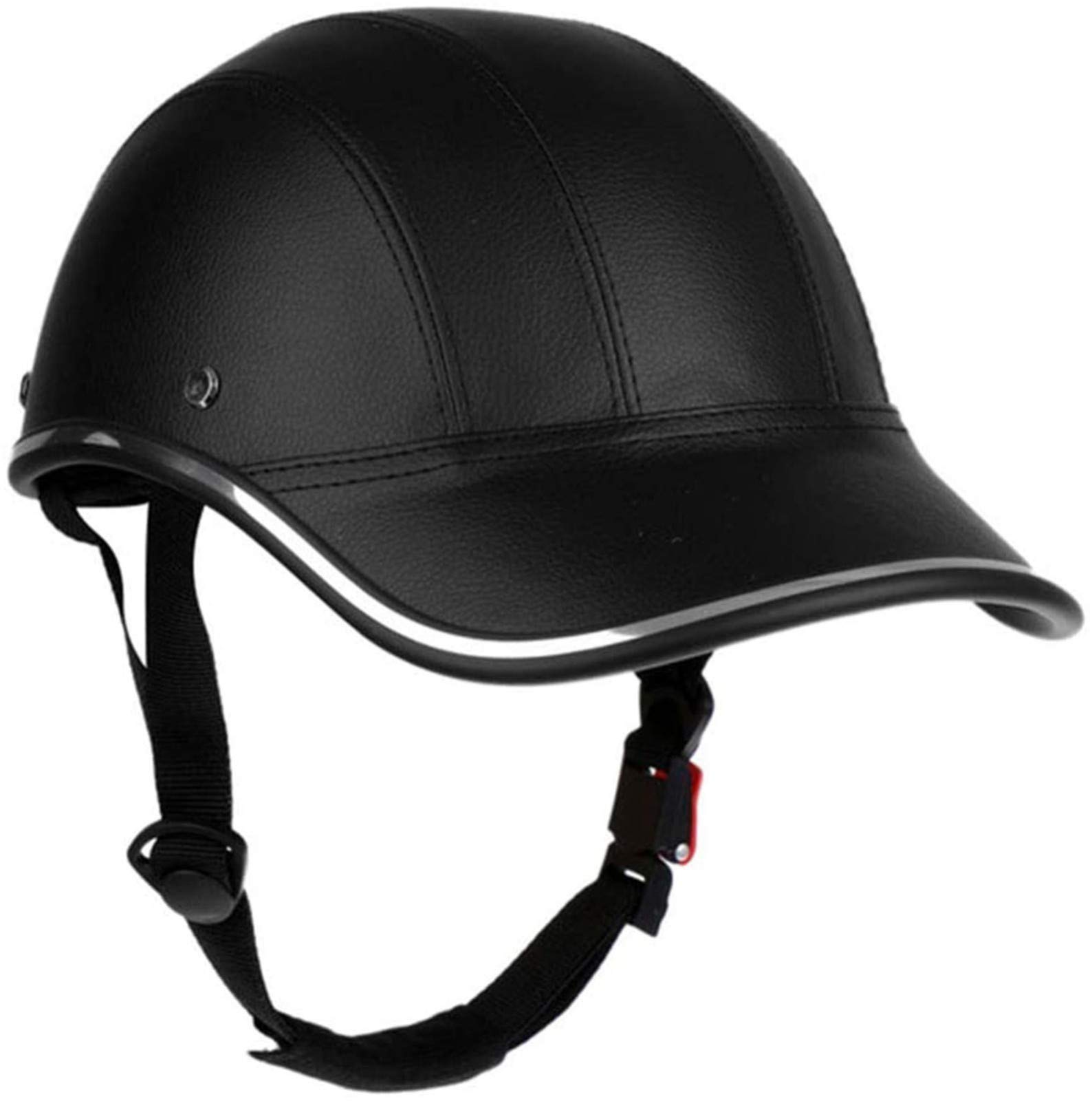 Unisex Moto Helmets Baseball Kappe Brain-Cap Halbschale Jet-Helm Motorrad-Helm Roller-Helm Retro Cruiser Chopper Bike Mofa Scooter Schutzhelm ECE-Zulassung, B,54-62cm von LPXPLP