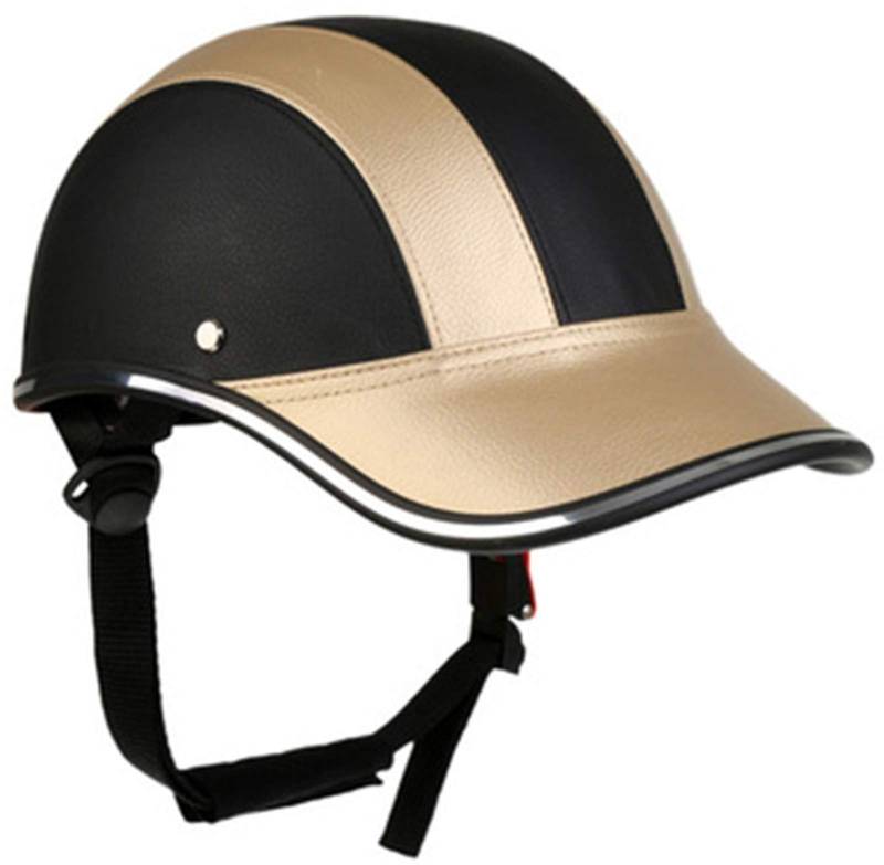 Unisex Moto Helmets Baseball Kappe Brain-Cap Halbschale Jet-Helm Motorrad-Helm Roller-Helm Retro Cruiser Chopper Bike Mofa Scooter Schutzhelm ECE-Zulassung, C,54-62cm von LPXPLP