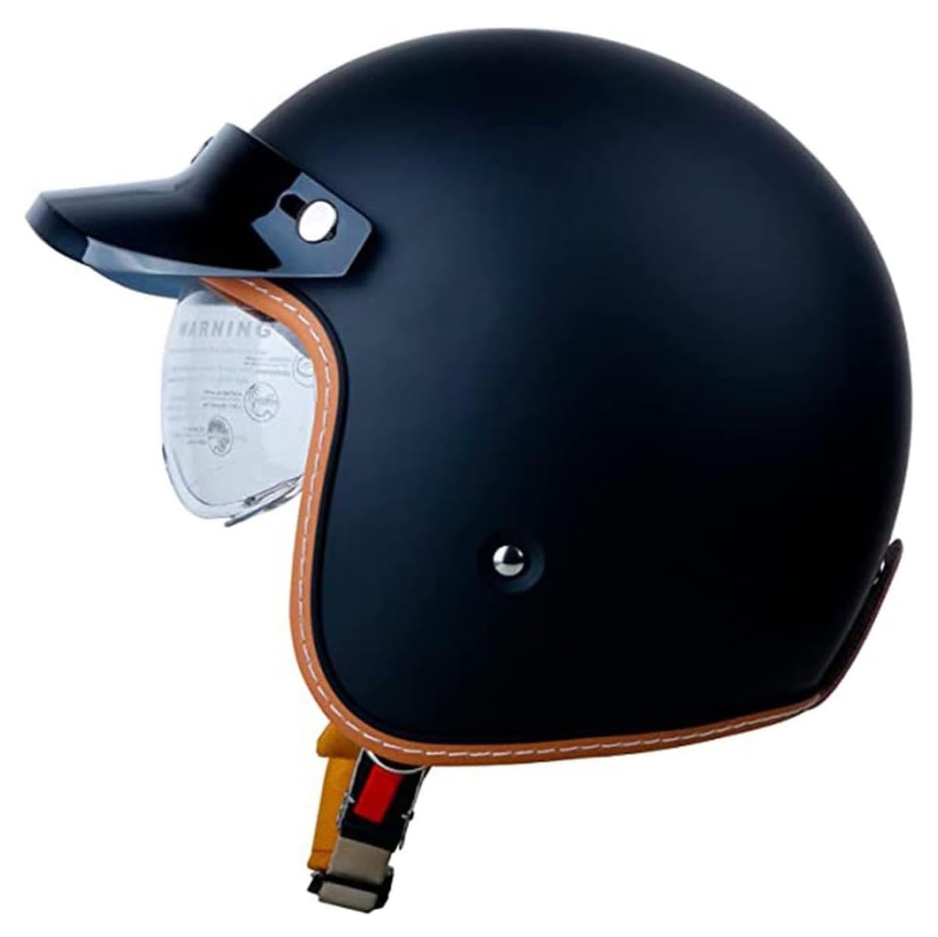 Vintage Jet-Helm · Motorrad-Helm Roller-Helm Scooter-Helm Moped Mofa-Helm Chopper Retro Vespa Vintage Pilot Biker Helmet · ECE Zulassung mit Visier Offenem Gesicht Helm A,L von LPXPLP