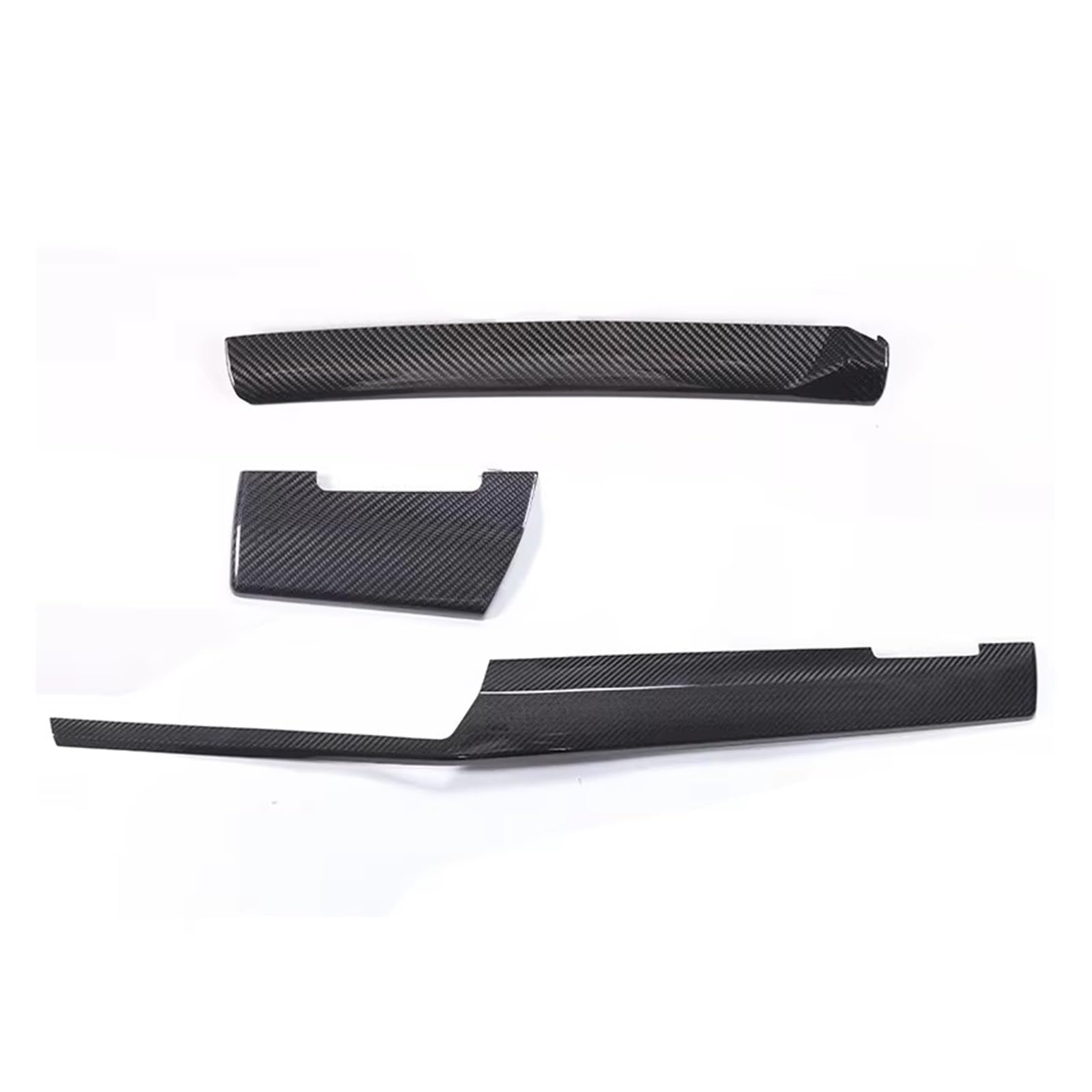 Auto Aufkleber Schalttafel Trim Cover Für 5 Serie Für G60 2024 + LHD Reale Carbon Faser Center Console Dashboard Panel Dekoration Abdeckung Trim Auto Zubehör(3 PCS) von LPXYZD