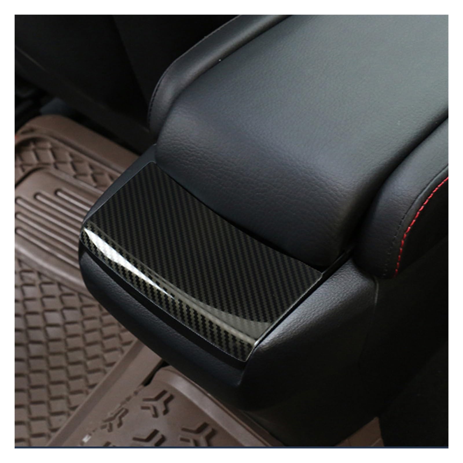 Auto Aufkleber Schalttafel Trim Cover Für Civic Für 10th 2018 2019 2016 2017 Auto Zubehör Carbon Faser Auto Interior Center Konsole Armlehne Box Pailletten Abdeckung(Carbon Fiber) von LPXYZD