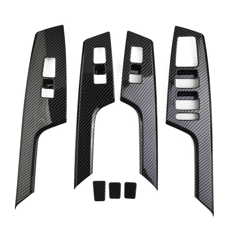 Auto Aufkleber Schalttafel Trim Cover Für Kia Für EV6 7 Stück Tür Schalter Panel Dekorative Aufkleber Auto Innen Tür Griff Bowl Covers Trim Carbon Faser von LPXYZD