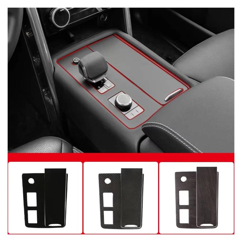 Auto Aufkleber Schalttafel Trim Cover Für Land Für Rover Für Entdeckung 5 2021 2022 ABS Auto Zentrale Steuerung Getriebe Panel Dekorative Rahmen Abdeckungen Aufkleber Auto Innen(Black) von LPXYZD