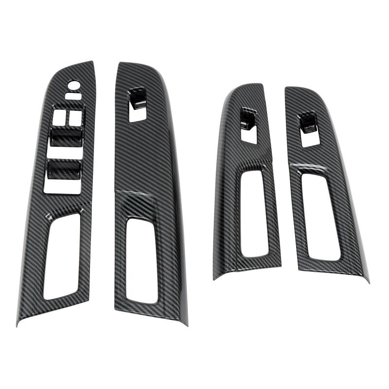 Auto Aufkleber Schalttafel Trim Cover Für Subaru Für WRX Für STI 2015 2016 2017 2018 2019 2020 Auto LHD RHD Carbon Schwarz Tür Armlehne Fenster Schalter Lift Abdeckung Trim Innen 4 Stück(RHD) von LPXYZD