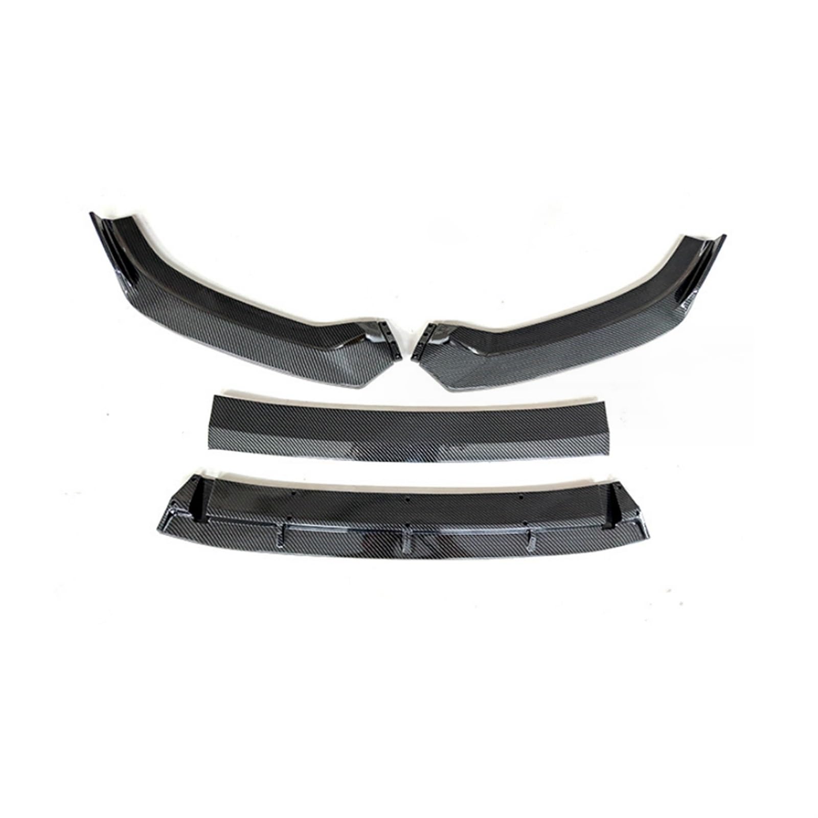 Auto Frontspoiler Lippe Frontschürze Lip Spoiler Schürze Auto Außen Teile Zubehör Body Kit Rock Glanz Schwarz Für A3 Für S3 2016 2017 2018 2019 Front Spoiler Lippe Auto(Carbon Look) von LPXYZD