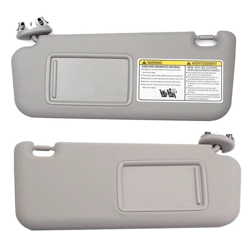 Auto Vordere Innere Sonnenblende Für Toyota Für RAV4 2006 2007 2008 2009 2010 2011 2012 Auto Zubehör Mit EINEM Make-Up Spiegel Sonnenblende(A Pair of Gray) von LPXYZD