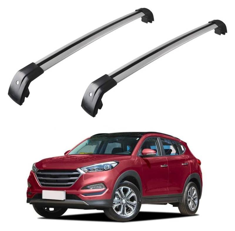 Dachträger 1 Satz Dachträger Für Hyundai Für Tucson Für SUV 2016 2017 2018 2019 2020 2021 2022 2023 Autoschienen Dachträger Mit Seitenschienen Diebstahlsicherung Dachträger Querträger von LPXYZD