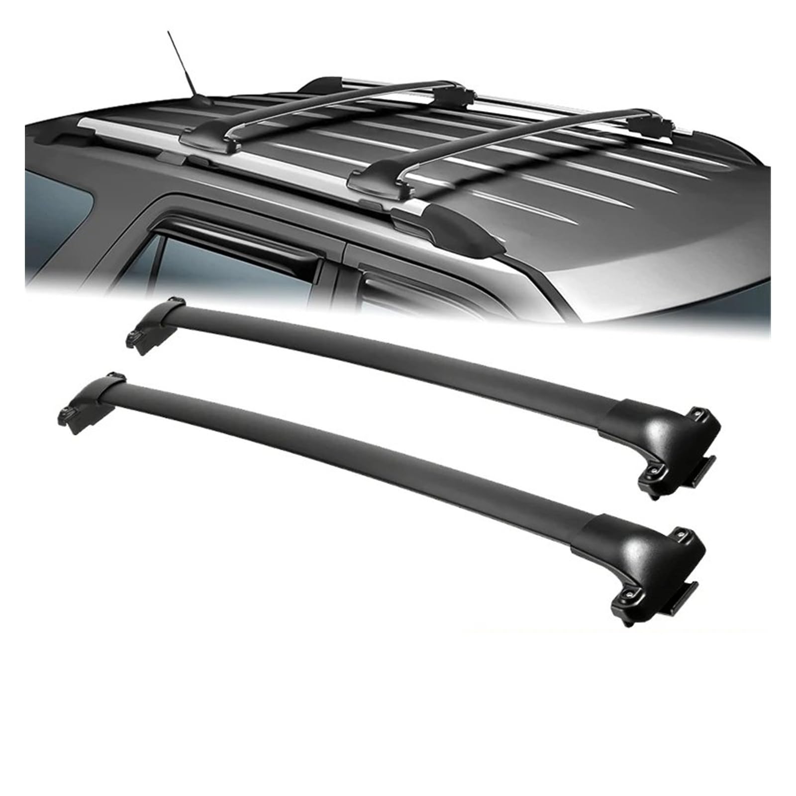 Dachträger Für Ford Für Explorer 2020 2021 2022 2023 Dach Rack Querstangen Aluminium Auto Dach Fracht Gepäck Träger Rack Halter Querstangen Dachträger Querträger von LPXYZD