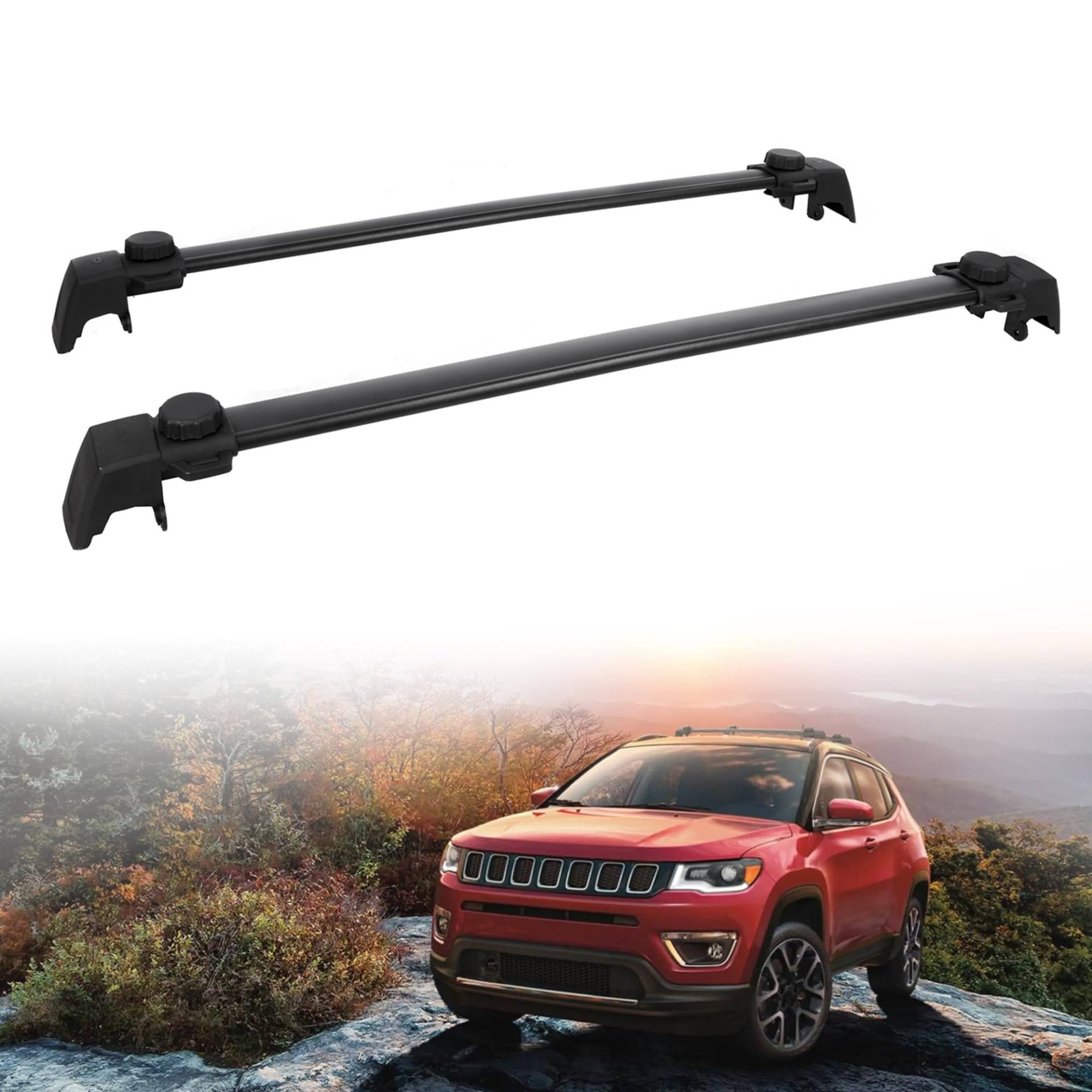 Dachträger Für Jeep Für Kompass 2011 2012 2013 2014 2015 216 2017 2018 2019 2020 2021 2022 Dachträger Bars Gepäckträger Kajak Kanus Dachhalter Dachträger Querträger(for 2011-2016) von LPXYZD