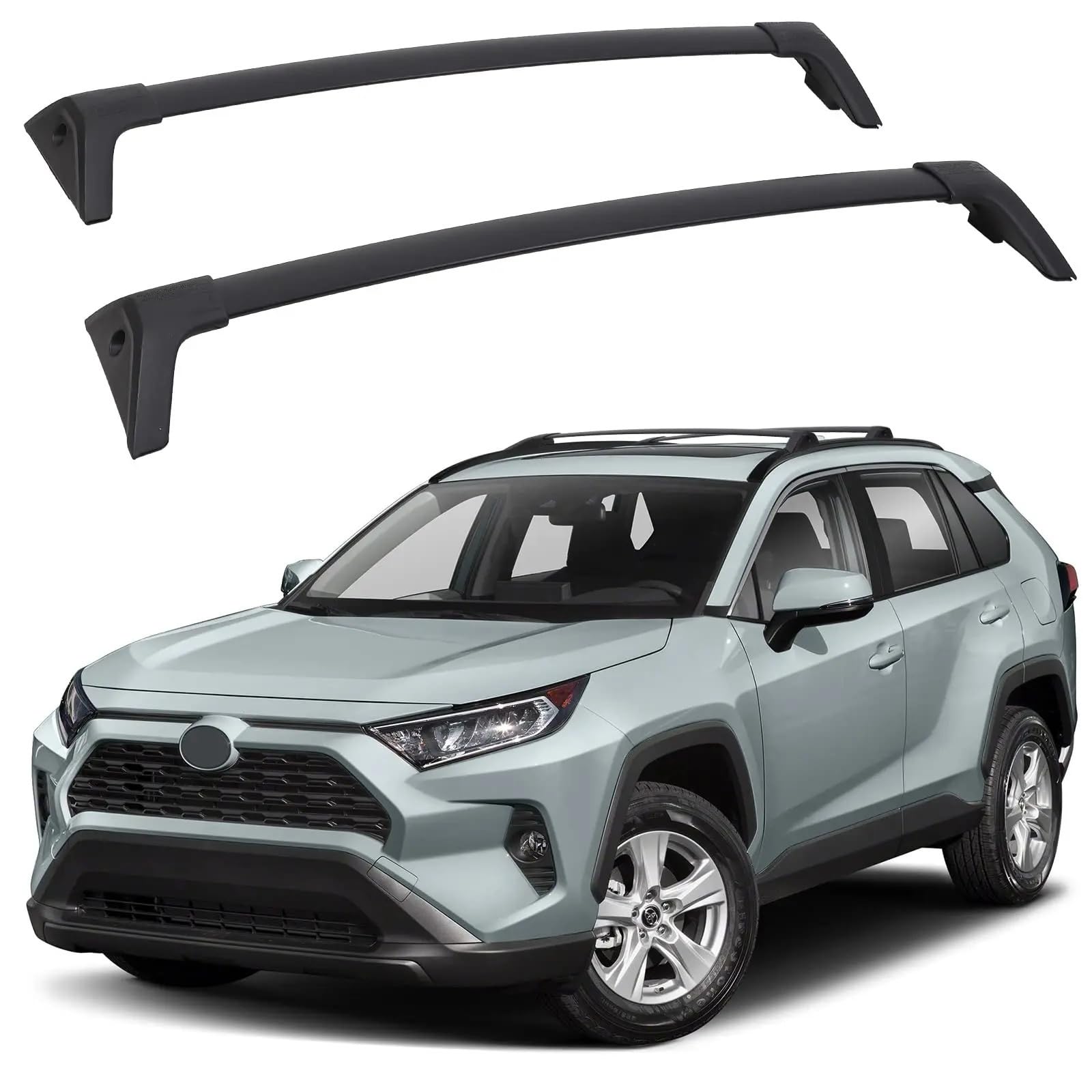 Dachträger Für Toyota Für RAV4 2019 2020 2021 2022 2023 2024 Dachträger Bars Aluminium Gepäckträger Kajaks Fahrrad Kanus Bars Halter PT278-42192 Dachträger Querträger(A) von LPXYZD