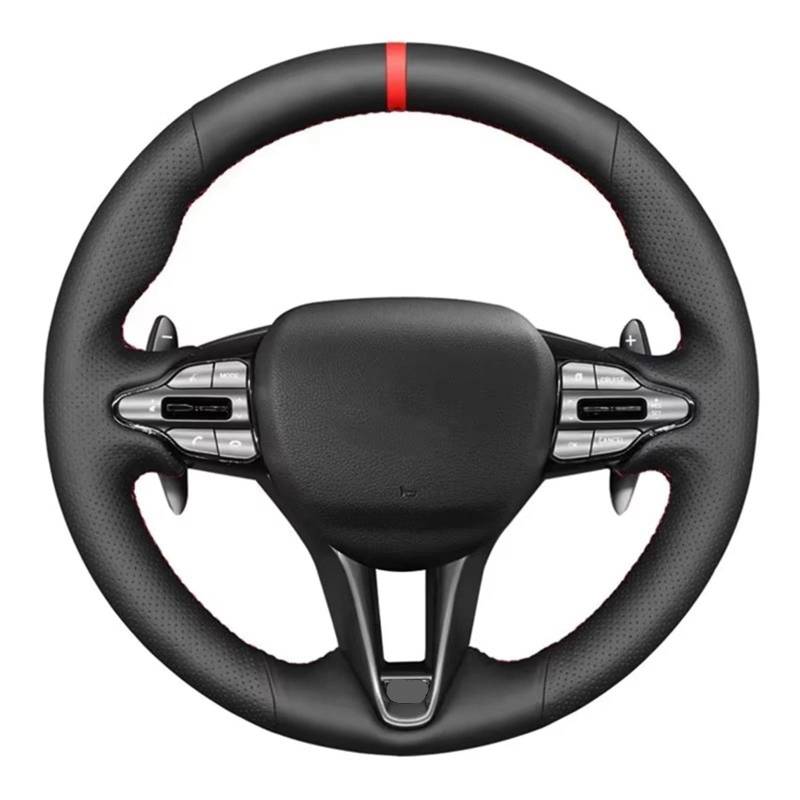 Lenkradbezug Auto Lenkrad Abdeckung Innen Mikrofaser Leder Geflecht Für Hyundai Für I30 2018 2019 2020 Für Veloster 2019 2020 2021 Lenkradabdeckung(3 Colors Thread) von LPXYZD