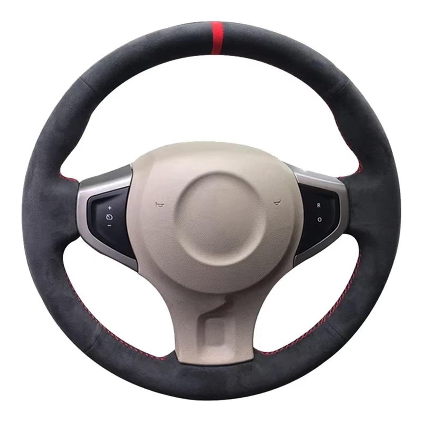 Lenkradbezug Auto Lenkrad Abdeckung Nicht-Slip Zubehör Für Koleos 2008-2012 2013 2014 2015 2016 Für Samsung Für QM5 2007-2010 2011 2012 2013 2014 Lenkradabdeckung(Blue Thread) von LPXYZD