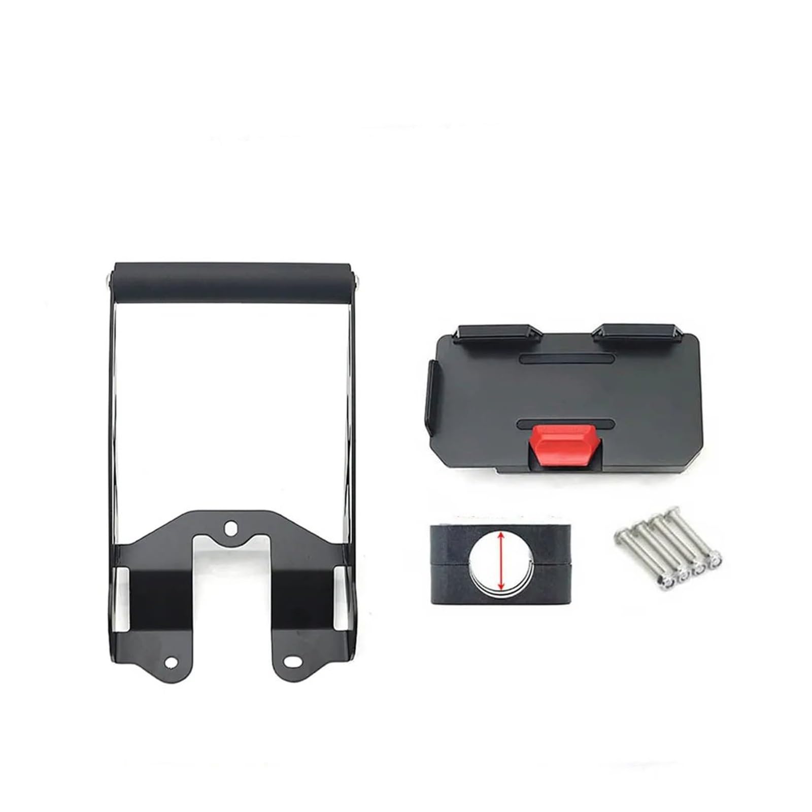 Motorrad Handy Navigationshalterung Für Ducati Für Wüste X Für DesertX 937 2022 2023 Motorrad USB Drahtlose GPS Telefon Halter Navigation Halterung Montieren(-06-22mm- A Set) von LPXYZD