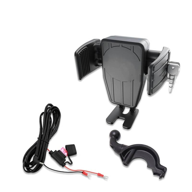 Motorrad Handy Navigationshalterung Für Goldwing Für GL 1800 Für F6B Für GL1800 Für DCT Für Gold Wing Motorrad Drahtlose Lade GPS Telefon Halter Navigation Halterung(-Left Black) von LPXYZD