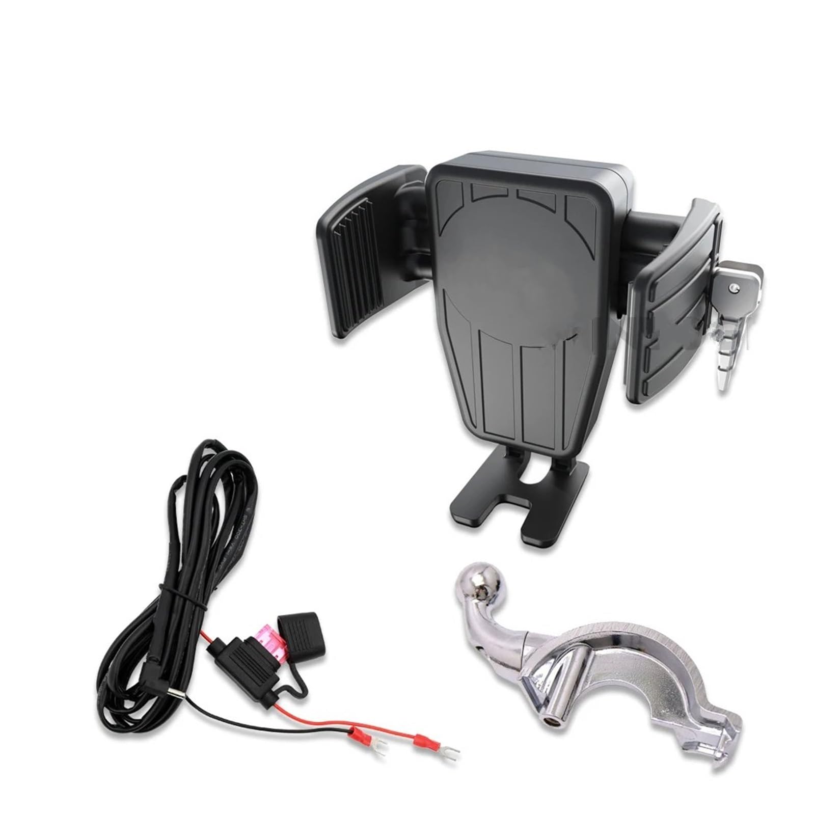 Motorrad Handy Navigationshalterung Für Goldwing Für GL 1800 Für F6B Für GL1800 Für DCT Für Gold Wing Motorrad Drahtlose Lade GPS Telefon Halter Navigation Halterung(-Left Silver) von LPXYZD