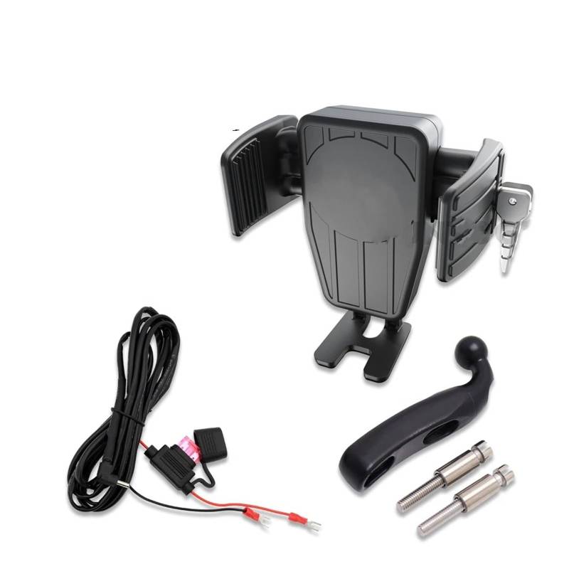 Motorrad Handy Navigationshalterung Für Goldwing Für GL 1800 Für F6B Für GL1800 Für DCT Für Gold Wing Motorrad Drahtlose Lade GPS Telefon Halter Navigation Halterung(-Right Black) von LPXYZD