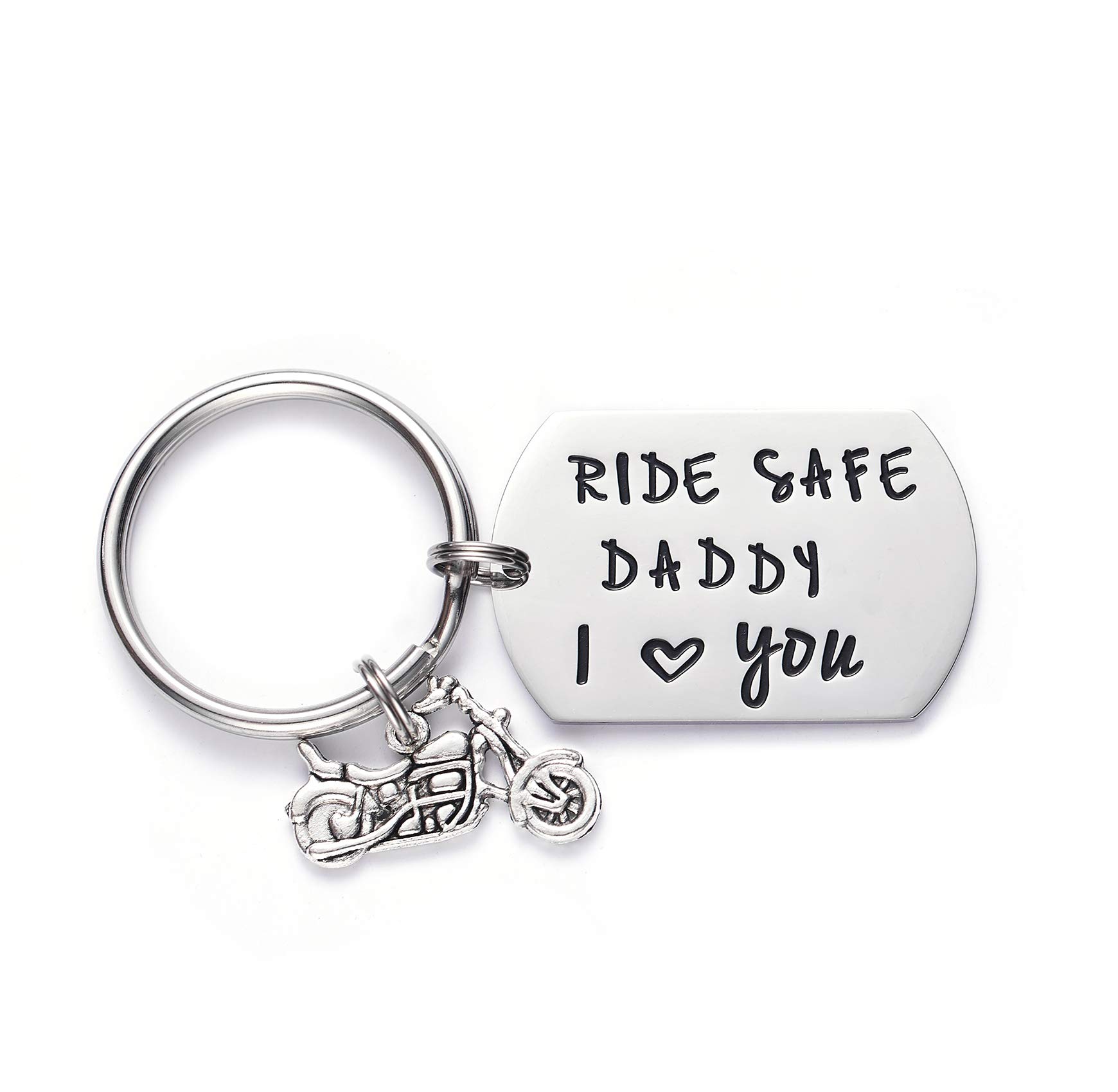 LParkin Ride Safe Daddy Keychain Motorcycle Gift Dad Keychain I Love You Daddy Keychains Gift for Dad Motorcycles (Keychain) von LParkin