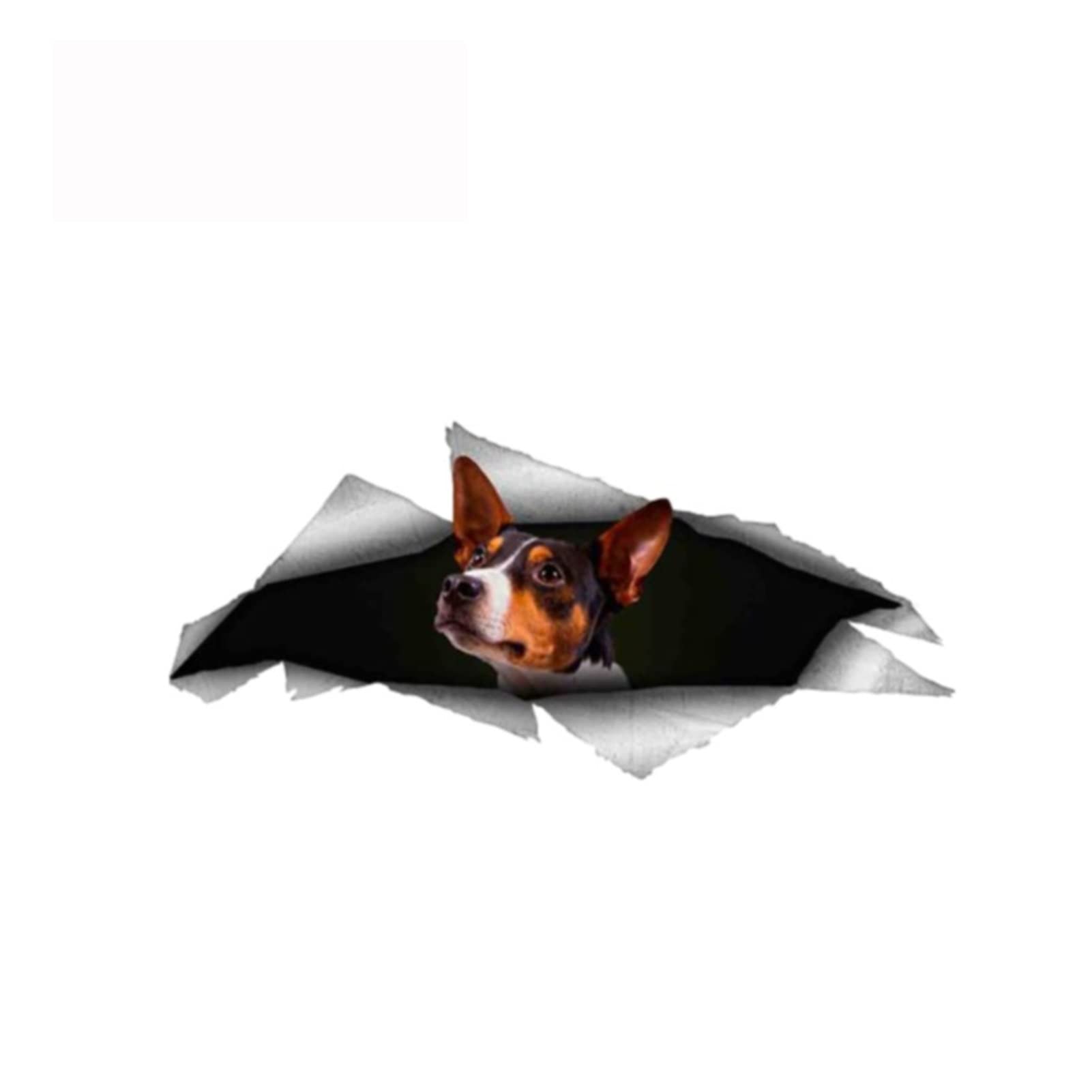 ZHANGXIN 13 cm x 5,8 cm Rat Terrier Hund Haustier Aufkleber Laptop Aufkleber 3D Haustier Grafik Vinyl Aufkleber Auto Fenster Stoßstange Auto Aufkleber von LQHWDNJB