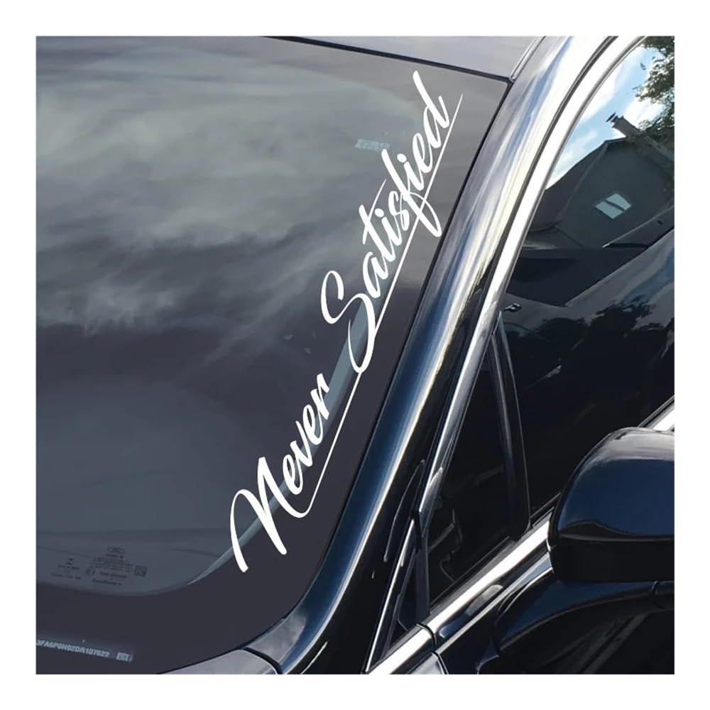 ZHANGXIN Auto-Aufkleber "Never Satisfied Scratch Covering Front and Rear Windshield Window von LQHWDNJB