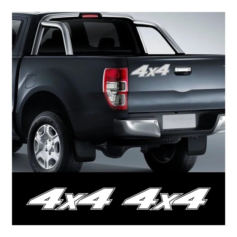 ZHANGXIN Auto-Aufkleber für Ranger-Pickup, 4 x 4, Auto-Zubehör, Vinyl-Aufkleber (Kohlefaser), 2 Stück von LQHWDNJB