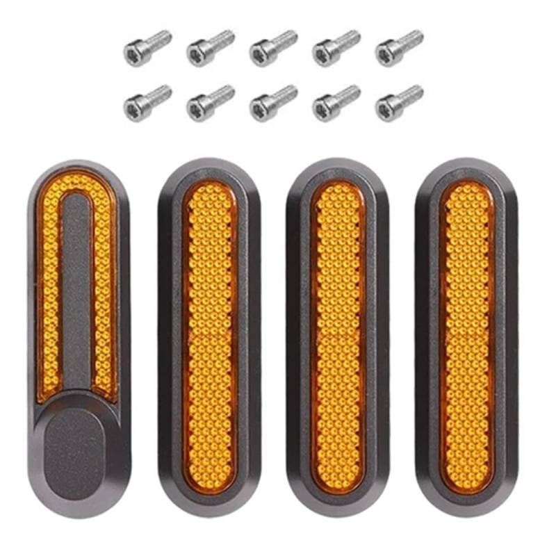 LQIOACU 4 Pcs E Scooter Zubehör E Scooter Ersatzteile Roller Radabdeckung Reflektorstreifen Für Xiaomi M365, Pro, 1S, Essential, Pro2, Mi3 von LQIOACU