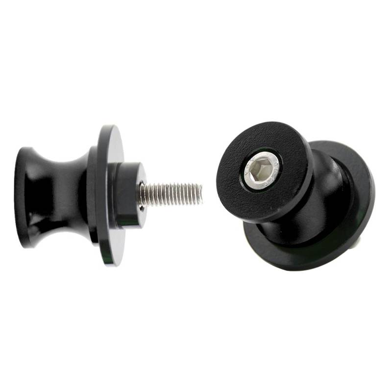 2tlg M6 X 1,5 Montageständer Racingadapter Ständeraufnahme für MT01 MT03 MT09 MT10 YZF R1 R3 R6 R25 R125 R1000 R6S FZ1 FZ6 FZ8 FZS1000 FZS600 RSV4 R Tuono V4 R Dorsoduro (Schwarz) von ZHUOWU