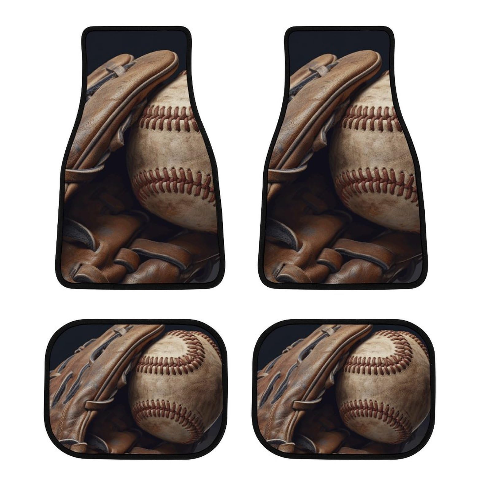 Automatten, Baseballhandschuh, bedruckte Automatten, dekorative Automatten, langlebige Automatten, bequeme Automatten, 4-teiliges Set von LQWOK