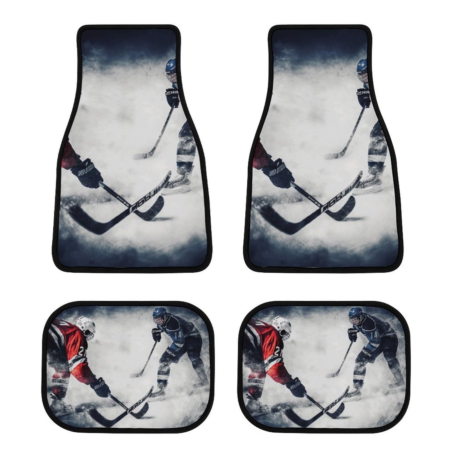 Automatten, Eishockey-Kunstdruck, dekorative Automatten, langlebige Automatten, bequeme Automatten, 4-teiliges Set von LQWOK