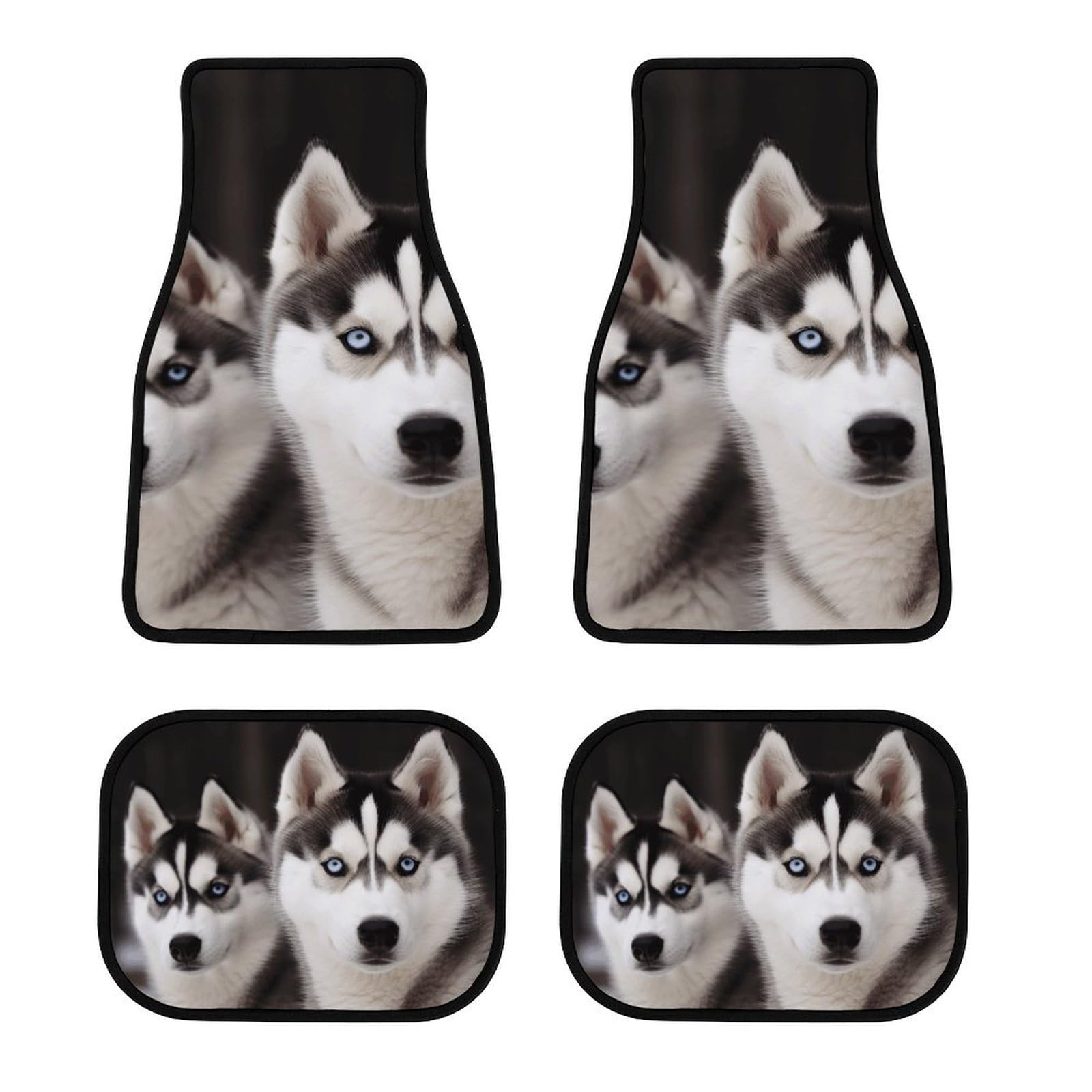 Automatten, Husky-Hund, bedruckte Automatten, dekorative Automatten, langlebige Automatten, bequeme Automatten, 4-teiliges Set von LQWOK