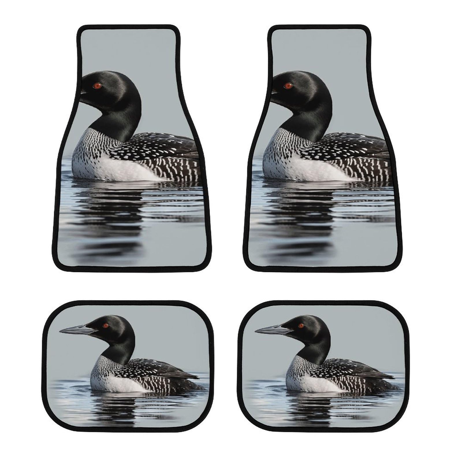 Automatten, Loon Nature Bird bedruckte Automatten, dekorative Automatten, langlebige Automatten, bequeme Automatten, 4-teiliges Set von LQWOK