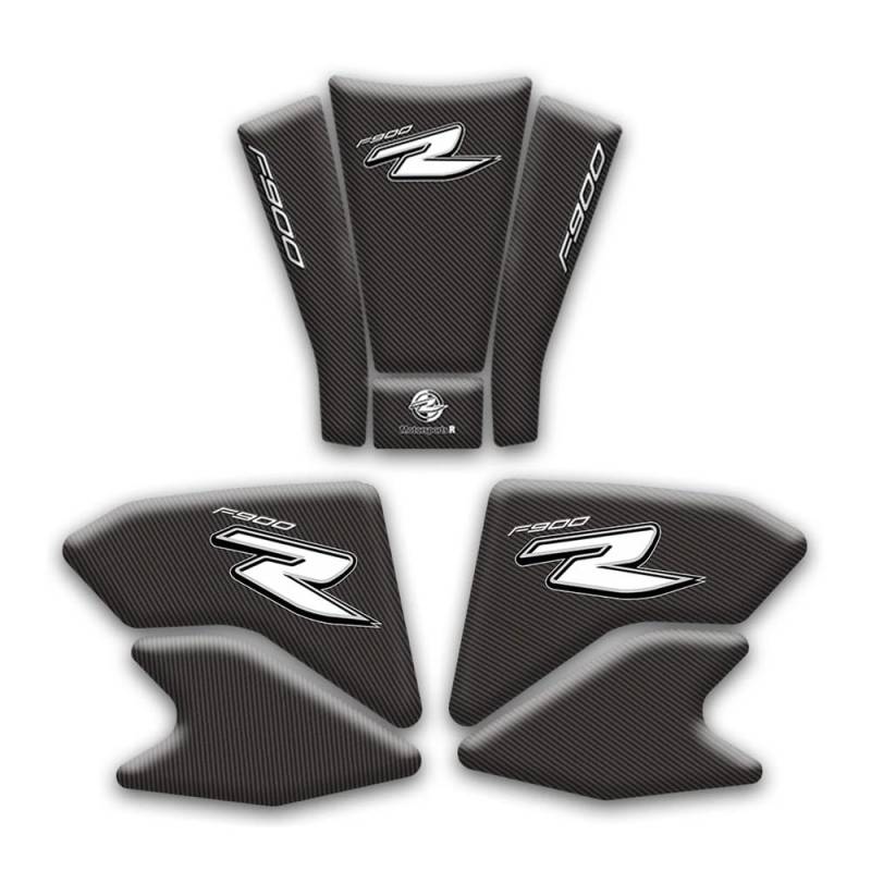 Motorrad Tank Aufkleber 3D Motorrad Kraftstoff Tank Pad Abdeckung Schutz Aufkleber Aufkleber Für B&M&W F900R F900 R 2019 2020 2021 Reflektierende Carbon Faser Aufkleber von LQXGEWPMF