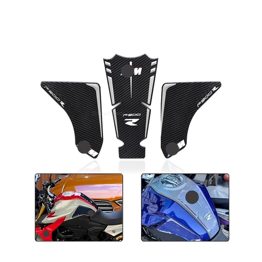 Motorrad Tank Aufkleber Motorrad Kraftstoff Tank Pad Aufkleber 3D Tankpad Für B&M&W F900R 2021 2022 Fishbone Aufkleber Tank Abdeckung Dekoration Zubehör von LQXGEWPMF