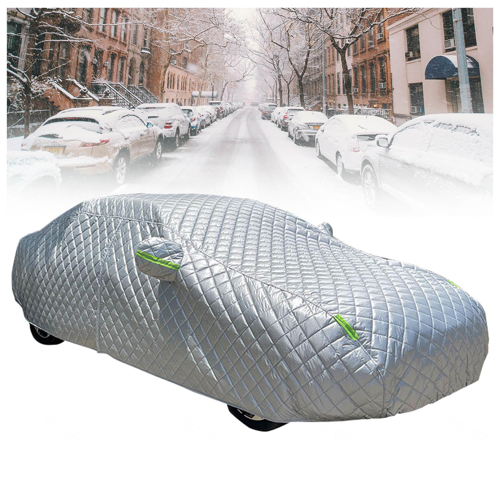 Auto Abdeckplane Verdicken Faltbar, Autogarage Abdeckung Winter mit Türreißverschluss, Reflexionsdesign schützt vor Frost, Schnee und Sonne,2L Fit Sedan 169 * 71 * 63in(430 * 180 von LRF-yxkj